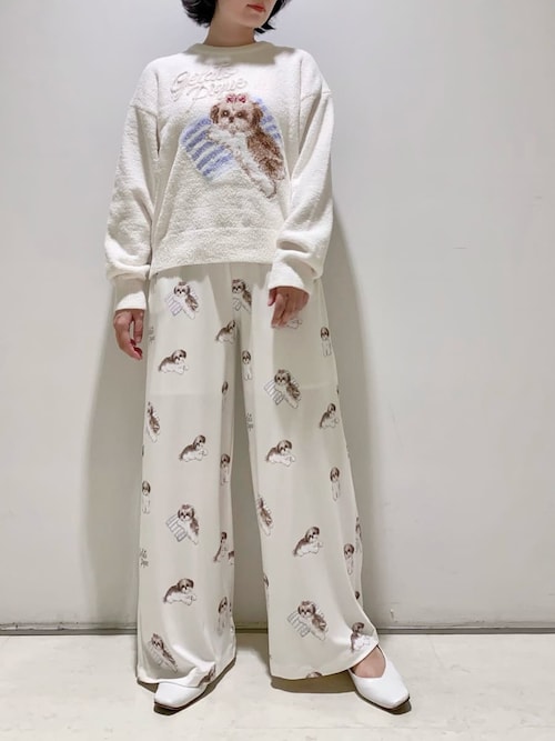 セール】シーズー柄ロングパンツ（ルームウェア/パジャマ）｜gelato