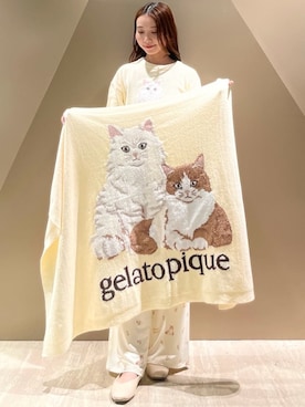 「アイテム（ブランケット）」を使った、gelato piqueさん（レディース・150cm）の冬コーディネート