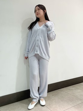 「アイテム（ルームウェア、ブルー系）」を使った、gelato piqueさん（レディース・158cm）の秋コーディネート