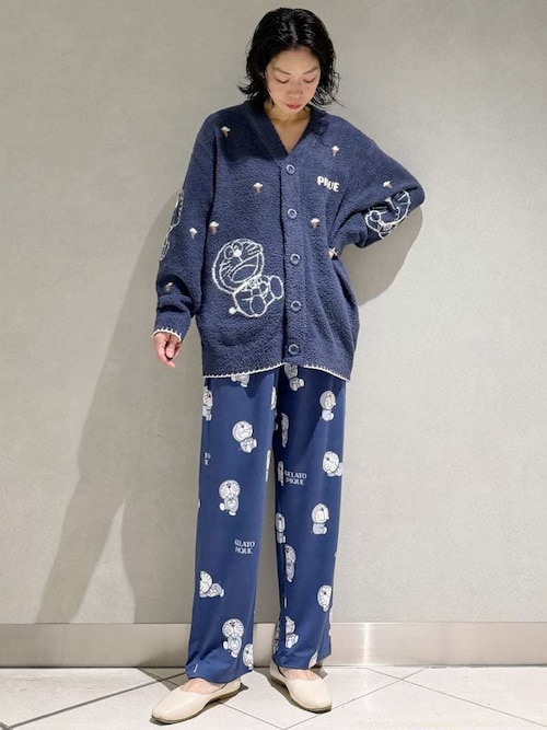 ジェラピケ　【ドラえもん】【メンズ】ベビモコジャガードカーディガン　Mサイズ ドラえもん】【メンズ】ベビモコジャガードカーディガン（ルームウェア