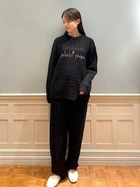 「アイテム（ルームウェア/パジャマ、ブラック系）」を使った、gelato piqueさん（レディース・161cm）の秋コーディネート
