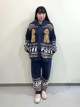 「gelato pique（ジェラートピケ）の【HOMME】 パウダーノルディックロングパンツ（ルームウェア/パジャマ）」を使った、gelato piqueさん（レディース・155cm）の秋コーディネート