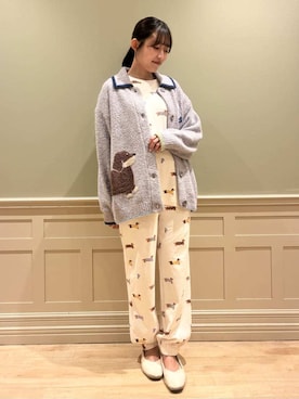 「アイテム（ルームウェア）」を使った、gelato piqueさん（レディース・160cm）の秋コーディネート