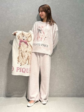 「アイテム（ブランケット）」を使った、gelato piqueさん（レディース・156cm）の冬コーディネート