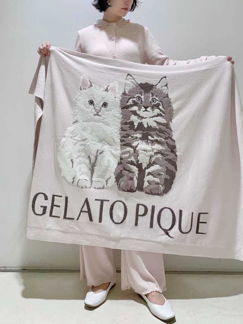 ツインキャットジャガードブランケット（ブランケット）｜gelato pique