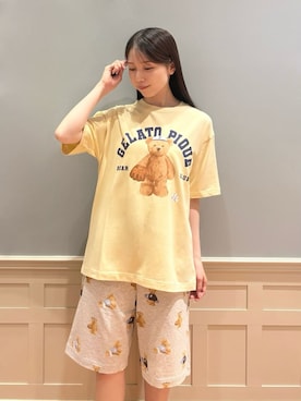 「アイテム（ルームウェア）」を使った、gelato piqueさん（レディース・161cm）の夏コーディネート