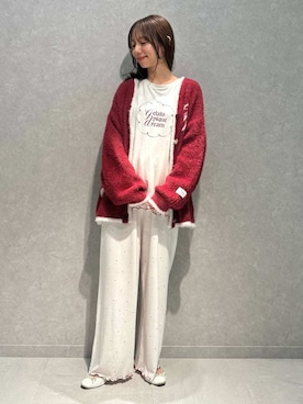「アイテム（ルームウェア）」を使った、gelato piqueさん（レディース・156cm）の秋コーディネート