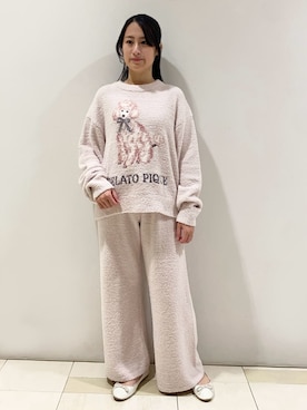 「アイテム（ルームウェア）」を使った、gelato piqueさん（レディース・150cm）の冬コーディネート