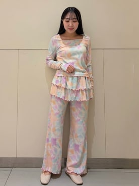 「アイテム（ルームウェア/パジャマ）」を使った、gelato piqueさん（レディース・158cm）の冬コーディネート