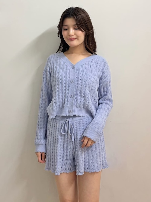 新品タグ付き　ジェラートピケ　ルームウェアセット　パジャマ　ショートパンツ あざらしジャガードプルオーバー&ショートパンツセット（ルーム