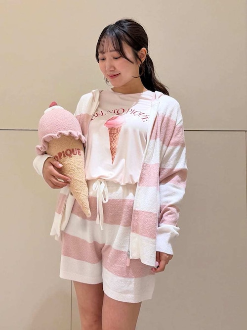 スムーズィーlite2ボーダーショートパンツ（ルームウェア/パジャマ