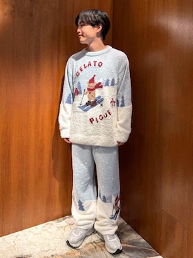 「アイテム（ルームウェア）」を使った、gelato piqueさん（メンズ・163cm）の秋コーディネート