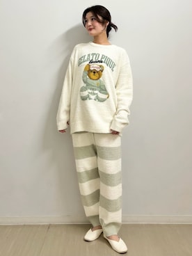 「アイテム（ルームウェア）」を使った、gelato piqueさん（レディース・164cm）の冬コーディネート