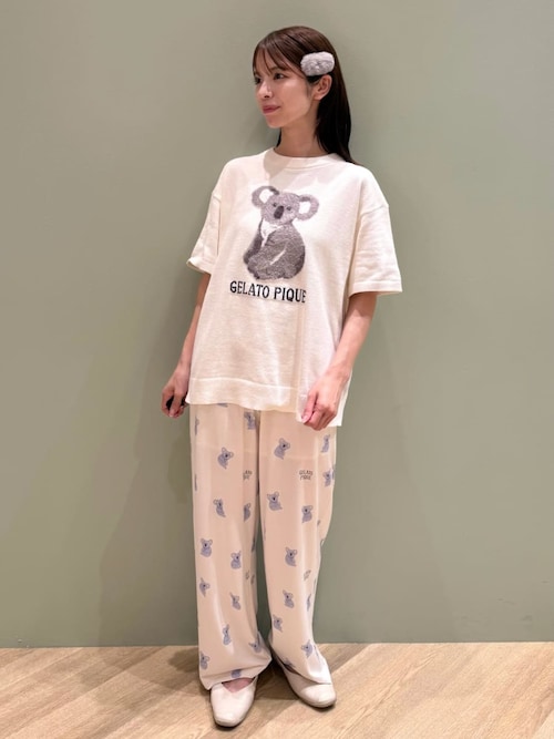 セール】【接触冷感】コアラ柄ロングパンツ（ルームウェア/パジャマ