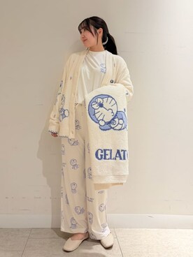 「アイテム（ルームウェア/パジャマ）」を使った、gelato piqueさん（レディース・158cm）の冬コーディネート