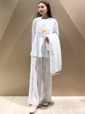 「アイテム（ブランケット）」を使った、gelato piqueさん（レディース・150cm）の冬コーディネート