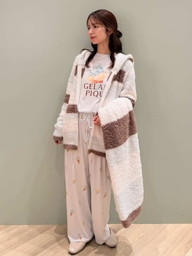 「アイテム（ブランケット）」を使った、gelato piqueさん（レディース・156cm）の冬コーディネート