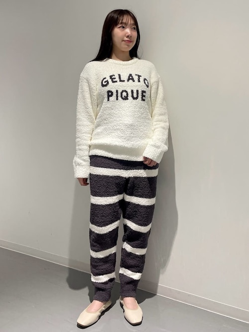 パウダーロゴジャガードプルオーバー＆ロングパンツセット（ルーム