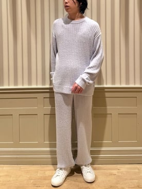 「gelato pique（ジェラートピケ）の【HOMME】調温スムーズィーロングパンツ（ルームウェア/パジャマ）」を使った、gelato piqueさん（メンズ・170cm）の秋コーディネート