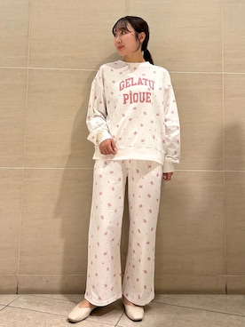 「アイテム（ルームウェア/パジャマ）」を使った、gelato piqueさん（レディース・158cm）の秋コーディネート