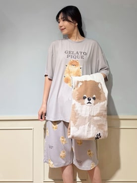 「アイテム（ブランケット）」を使った、gelato piqueさん（レディース・158cm）の春コーディネート