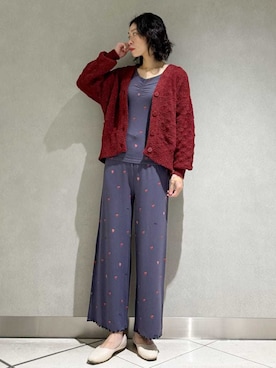 「アイテム（ルームウェア）」を使った、gelato piqueさん（レディース・168cm）の冬コーディネート