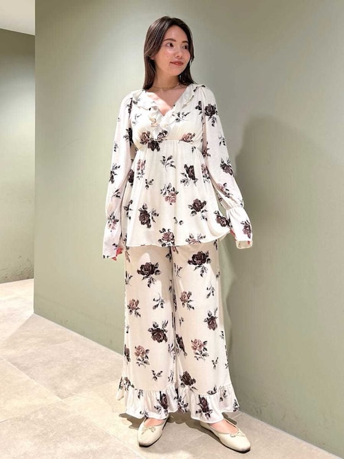 ヴィンテージローズ柄プルオーバー（ルームウェア/パジャマ）｜gelato