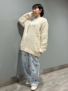 「アイテム（ルームウェア）」を使った、gelato piqueさん（レディース・153cm）の秋コーディネート