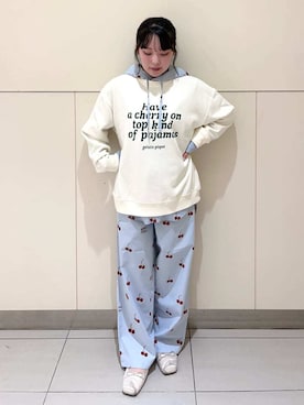 「アイテム（ルームウェア）」を使った、gelato piqueさん（レディース・155cm）の秋コーディネート