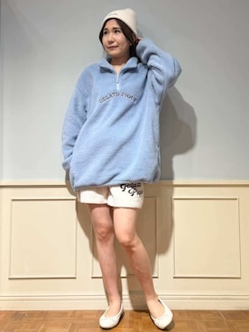 「アイテム（ルームウェア/パジャマ、ホワイト系）」を使った、gelato piqueさん（レディース・158cm）の秋コーディネート