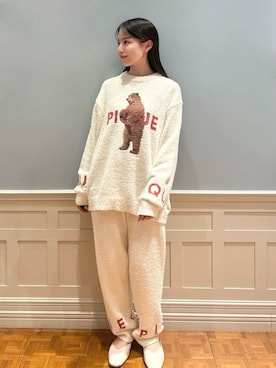 「アイテム（ルームウェア/パジャマ）」を使った、gelato piqueさん（レディース・161cm）の秋コーディネート
