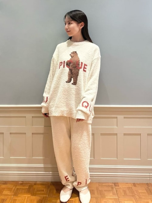 セール】【HOMME】パウダーフォレストベアジャガードプルオーバー