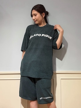 「アイテム（ルームウェア、グリーン系）」を使った、gelato piqueさん（レディース・158cm）の夏コーディネート