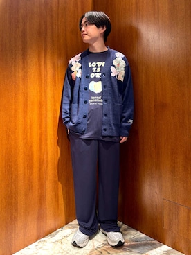 「アイテム（ルームウェア/パジャマ）」を使った、gelato piqueさん（メンズ・163cm）の冬コーディネート