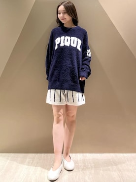 「アイテム（ルームウェア、ブルー系）」を使った、gelato piqueさん（レディース・150cm）の秋コーディネート