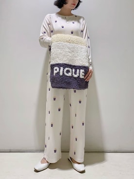 「アイテム（ブランケット）」を使った、gelato piqueさん（レディース・155cm）の冬コーディネート