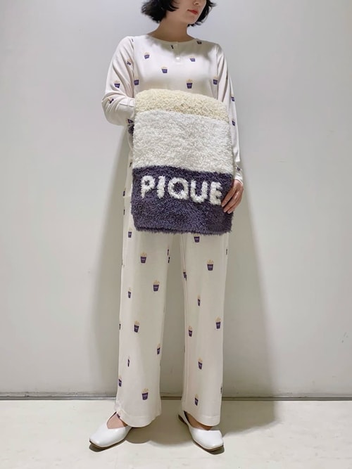 モチーフ3柄ワッフルロンT（ルームウェア/パジャマ）｜gelato pique