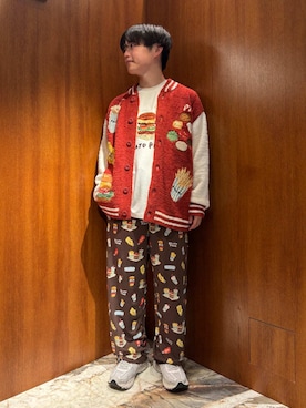 「アイテム（ルームウェア）」を使った、gelato piqueさん（メンズ・163cm）の冬コーディネート