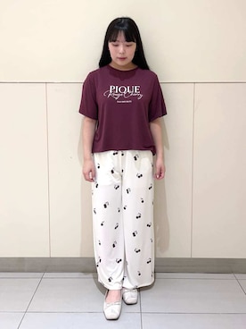 「アイテム（ルームウェア）」を使った、gelato piqueさん（レディース・155cm）の夏コーディネート