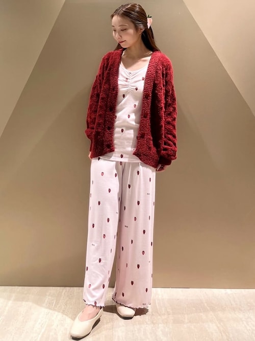 ストロベリー柄ロングパンツ（ルームウェア/パジャマ）｜gelato pique