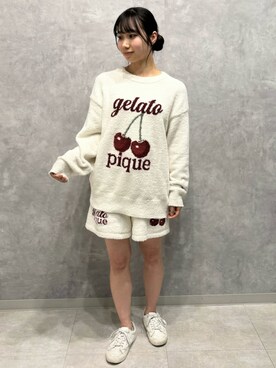 「アイテム（ルームウェア/パジャマ）」を使った、gelato piqueさん（レディース・155cm）の冬コーディネート