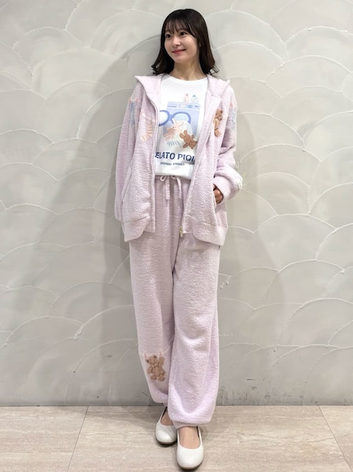 エアリーモコウォッシングアニマルジャガードパーカ（ルームウェア