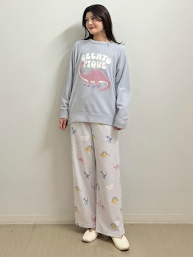 「アイテム（ルームウェア/パジャマ）」を使った、gelato piqueさん（レディース・164cm）の冬コーディネート