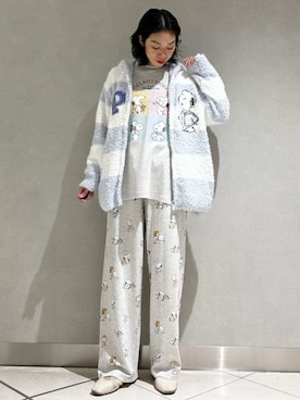 「アイテム（ルームウェア）」を使った、gelato piqueさん（レディース・168cm）の秋コーディネート