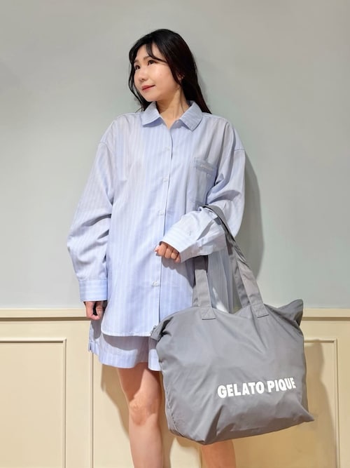 新品未使用 GELATO PIQUE ルームウェア ストライプ ジェラートピケ gelato pique ストライプシャツ （IVR
