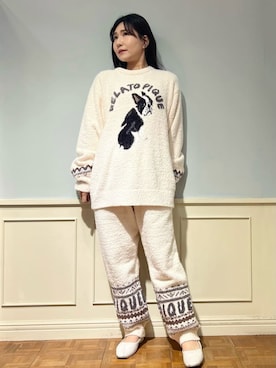 「アイテム（ルームウェア/パジャマ）」を使った、gelato piqueさん（レディース・158cm）の冬コーディネート