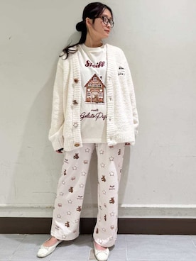 「アイテム（ルームウェア）」を使った、gelato piqueさん（レディース・160cm）の冬コーディネート