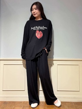 「アイテム（ルームウェア、ブラック系）」を使った、gelato piqueさん（レディース・158cm）の秋コーディネート
