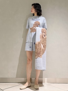 「アイテム（ブランケット）」を使った、gelato piqueさん（レディース・168cm）の春コーディネート