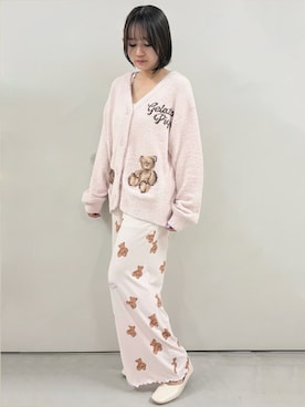 「アイテム（ルームウェア）」を使った、gelato piqueさん（レディース・157cm）の秋コーディネート